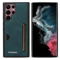 Retro Card Holder Phone Case for Samsung Galaxy S26 S24 S25 Ultra S23 S21 FE S22 S20 Plus Note 20 10 + Wallet PU Leather Cover For Galaxy S23 žalia