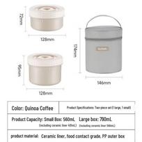 SUPOR Ceramic Microwaveable 2-Piece Lunch Box