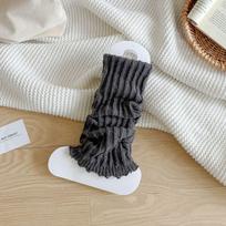 Autumn Winter Women Leg Warmers Black White Knitted Foot Cover Long Socks JK Japanese Fashion Lolita Sweet Girls Leg Warmers New 39 pilka spalva