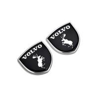 2 VNT 3D Stereo Briedžio Logotipo Skydo Ženklelis Automobilio Kėbulo Bagažinės Lipdukas Volvo V50 S60 XC60 S40 XC40 XC90 V60 S80 S90 V90 V70 V40 S70