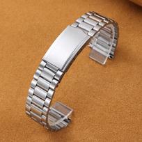 Silver Gold Stainless Steel Watch Band 12mm 14mm 18mm 20mm Metal Bracelet Folding Buckle Universal Watch Strap for Men and Women 12mm