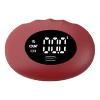 Grip Strength Tester Rechargeable Digital Grip Strength Trainer Silicone Hand Grip Exerciser LED Display for Forearm Finger raudona