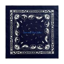 HX6F Soft Vintage Styles Bandana Cotton Scarf Multipurpose Fashion Neck Accessory