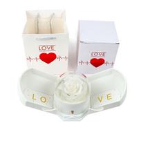 Romantic Surprise Flower Jewelry Box Decorative with Soap Rose Dried Flowers Necklace Box Plastic Unexpected Flower Ring Box balta