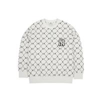 MLB Old Flower Sweatshirts Unisex Cream Crew Neck Moderate Regular 3AMTM0314-50CRS S