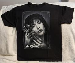 SELENA MEXICAN SINGER LA REINA MEXICO MUSIC ROSE FLOWER T-shirt Tops Tees Unisex L