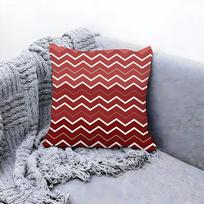 Modern Herringbone Pattern Style Cushion Cover Premium Comfort Reversible Pillow Cove In One Design For Any Room & Car Interior Peach skin 18*18(CM)-1Pcs