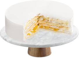 Navaris besisukantis tortų stovas su marmuro plokšte, 30 cm