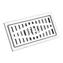 20x10cm Stačiakampis Nerūdijančio Plieno Grindų Sifonas Vonios Dušo Virtuvės Atliekų Grotelės