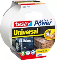 TESA extra Power Universal – montavimo, amatų, žymėjimo, remonto juosta – vidaus ir lauko naudojimui – balta (56348-5-3)