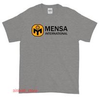 Naujas Mensa International Logotipas Vyriški Juokingi Marškinėliai JAV Dydis S-XXL 2XL