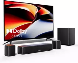 Namų kino sistema ULTIMEA garso kolonėlių sistema 5.1 Dolby Atmos, su žemųjų dažnių garsiakalbiu ir belaidžiais erdvinio garso garsiakalbiais, Aura A50 Pro