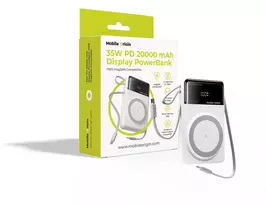 Mobile Origin 35W PD 20000mAh išorinis akumuliatorius su ekranu PB15 suderinamas su MagSafe