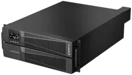 Alantec maitinimo šaltinis UPS Rack 6000VA/6000W, 220V/50Hz, TFT LCD ekranas, SNMP/USB/RS232/RS485/EPO/lygiagretus/bypass ryšys, VRLA 16×7Ah, mažos baterijos. 3 kontaktų, komplekte baterijų terminalai, 3×IEC C13, 2×IEC C19, USB A-B kabelis, RS232 DB9, lygiagretus DB9 ALAN