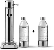 Aarke vandens gazavimo aparatas Carbonator 3, nerūdijančio plieno korpusas, 2 x 800 ml PET buteliai