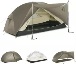 Naturehike Mongar Pro ultralengva dvivietė palapinė, atspari vandeniui ir vėjui, 3-4 sezonams