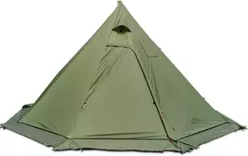 Preself Tipi palapinė 4 asmenims, atspari vandeniui, ventiliuojama, su krosnies angos funkcija, 2,3kg
