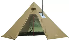 Preself tipi palapinė 4 asmenims, lengva, su krosnies anga, aukštis 220 cm, 4 sezonų