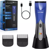 BarberBoss vyrų intymios zonos trimeris, vandeniui atsparus, reguliuojami ilgio nustatymai, QR-2021 A