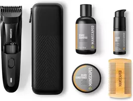 Barzdaskutė Manscaped barzdos priežiūros rinkinys su The Beard Hedger trimeriu, šampūnu, kondicionieriumi ir aliejumi, 70-00072-INTL