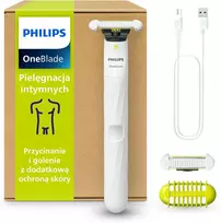 Philips elektrinė kūno ir intymios zonos barzdaskutė OneBlade, SkinProtect, vandeniui atspari, QP1924/30