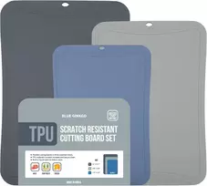 Blue Ginkgo Mėlyna Ginkgo TPU pjaustymo lentelių rinkinys, 3 elastingos, subraižymui atsparios, virtuvinės lentelės