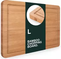 Blumtal bambukinė pjaustymo lenta su grioveliu, 38 x 25 x 2 cm, antibakterinė, 2 cm storio