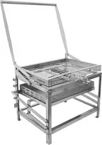 Ergocar grilis anglims, reguliuojamo aukščio, nešiojamas lauko 74 x 32 x 45,5 cm, EC-AKU001