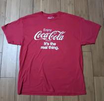 Coca-Cola Classic Red Vintage Logo Graphic T Shirt Size XLarge L