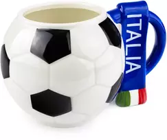 Sprintigo Didelis futbolo formos puodelis su 700 ml talpa, futbolo gerbėjams, juodas