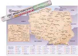 Froster Lenkijos žemėlapio nulupamas plakatas su Europos priartinimu