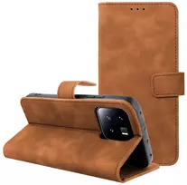 Dėklas knygutė iPhone 13 Pro - Ruda