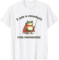 Aš esu nesąmonių laidininkas Juokingas varlės memės grafinis unisex marškinėlis L