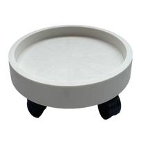 Apvalus gėlių vazono pagrindas Nuimamas augalo vazono padėklas Naujas gėlių vazono padėklas White - 30cm