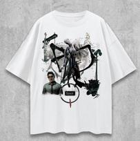 Dead by Daylight horror game tee, glitchcore fashion, goth gaming pure cotton apparel M