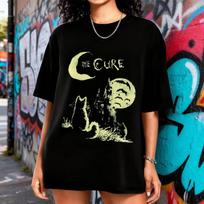 The Cure Cat Tee, Unisex shirt, Music Gifts, 90s Alt Indie Rock, the cure graphic tee,Cat Lover gifts, the cure fan gifts, band tee 4XL