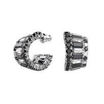 Swarovski Mixed Graphics Hyperbola Earrings Women's Black 5615417 juoda