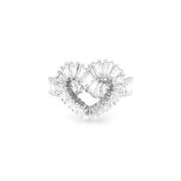 Swarovski Matrix Tennis synthetic cubic zirconia ring for women Silver 52 sidabras