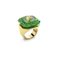 Swarovski Numina Ring Octagon Cut Crystal Women's Green Gold Tone 5620763 auksas