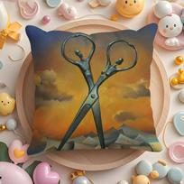 Salvador Dali Pop Art Cushion Cover Plush Fabric Soft Double-Sided Printed Sofa Warm Winter Home Gift Pillow Cover Peach skin 18*18(CM)-1Pcs