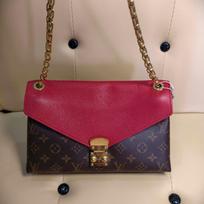 [Pre-Owned] Pallas Brown Coated Canvas Monogram Legend Crossbody Shoulder Bag With Gold Hardware - Very Good #QPX68X ONE SIZE