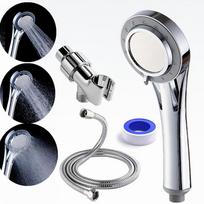 3 Spray Mode Shower Head Set Filter Handheld Shower Head ABS Plastic