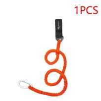 Elastic Kayak Paddle Leash with Safety Hook Coiled Lanyard Cord Tie Rope Canoe Safety Anti-Lost Rope Rowing Boat Accessories
