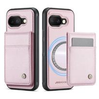Magnetic 2 in 1 Detachable for Google Pixel 10 9 Pro XL 9A 10 9 Wallet Case with Card Holder Women Men, Magnetic Flip Kickstand Google Pixel 9 rožinė