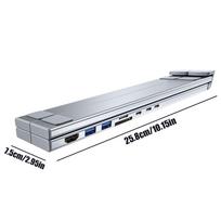 NEW Laptop Stand With Docking Station 8 In 1 USB C Hub Holder 5Gbps Data Transfer Foldable Laptop Stand With USB Ports For Desk