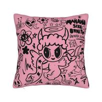 Karol G Manana Sera Bonito Pillowcase Soft Polyester Cushion Cover Decor Music Pillow Case Cover Home Square 45*45Cm Peach skin 18*18(CM)-1Pcs