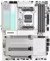 SAPPHIRE NITRO+ X870EA PHANTOMLINK P.E Pagrindinė plokštė, AMD X870E, Socket AM5, DDR5, Wi-Fi 7, Balta/Juoda