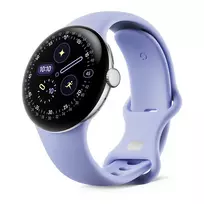 Google Pixel Watch 4 - 41 mm - Polished Silver Aluminium - Iris Active Band - Wear OS Smartwatch