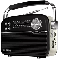 Garsiakalbis SVEN SRP-500, juodas (3W, Bluetooth, FM/AM/SW, USB, microSD, AUX, baterija)
