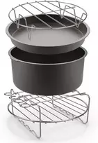 TEFAL Easy Fry Accessory Set for OBH Nordica XXL Airfryer Models - Baking Pan, Skewer Rack, 5 Skewers
